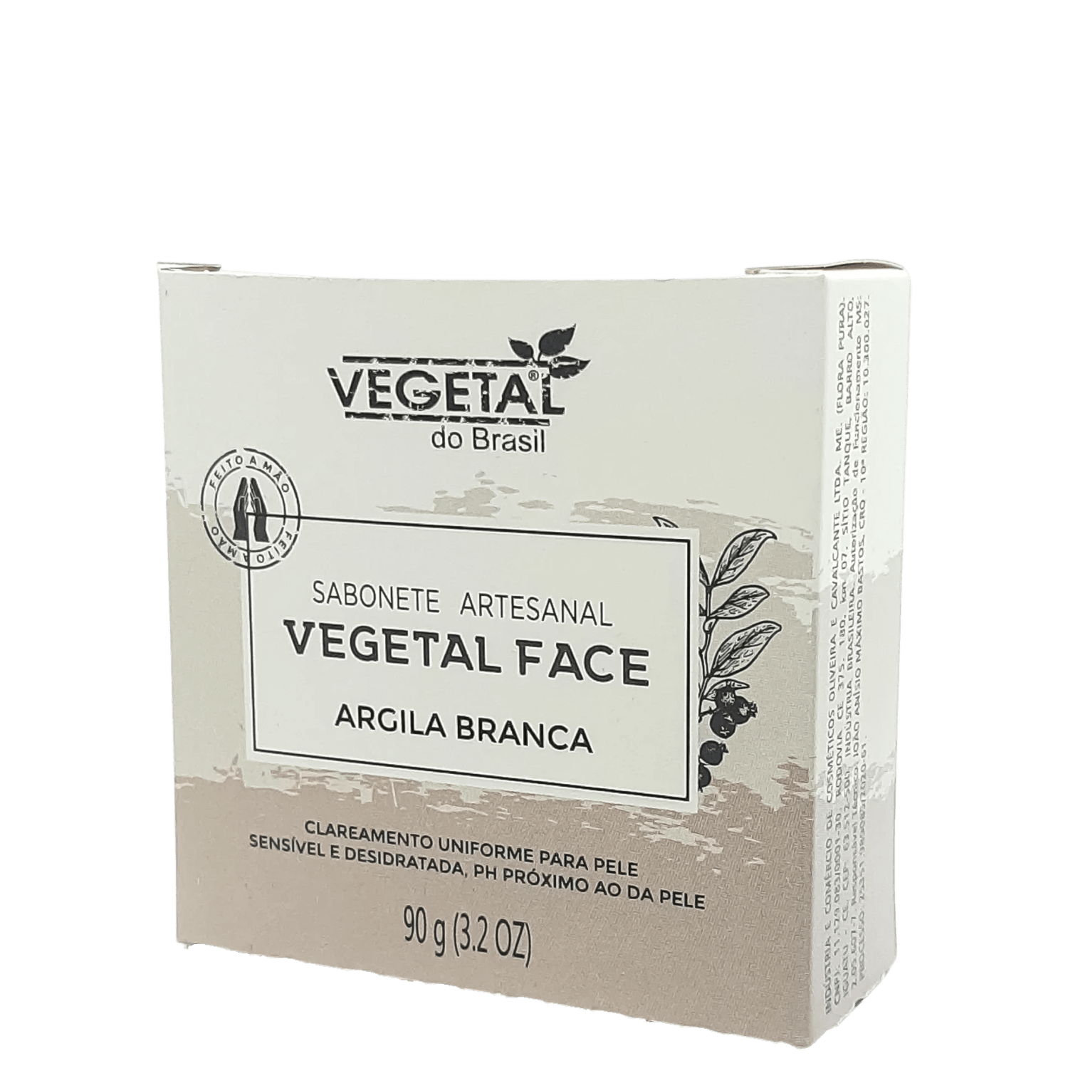 Sabonete Facial Vegetal do Brasil Argila Branca 90g