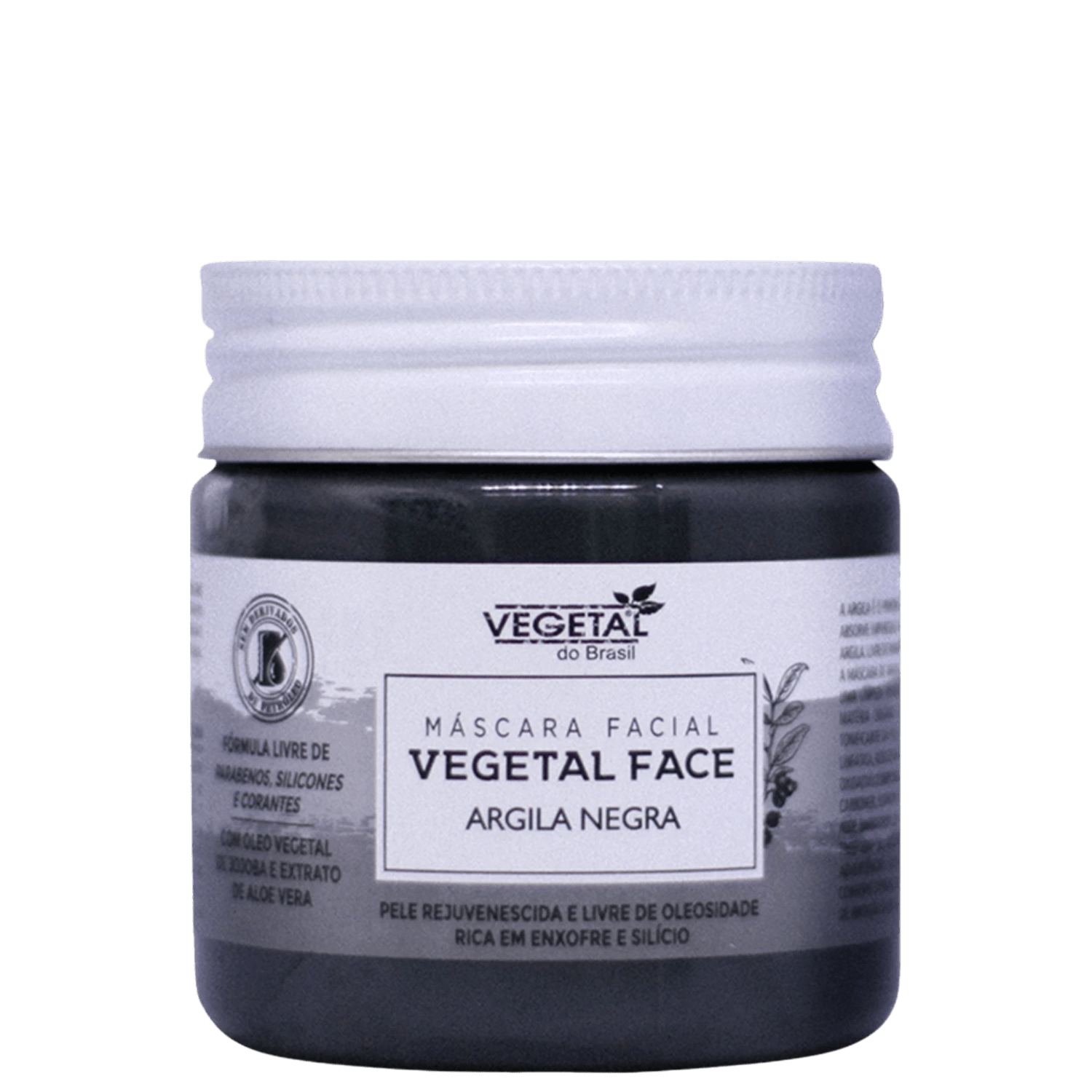 Máscara Facial Vegetal do Brasil Argila Negra 180g