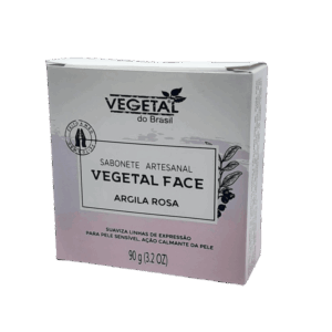 Sabonete Facial Vegetal do Brasil Argila Rosa 90g