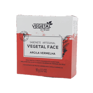 Sabonete Facial Vegetal do Brasil Argila Vermelha 90g