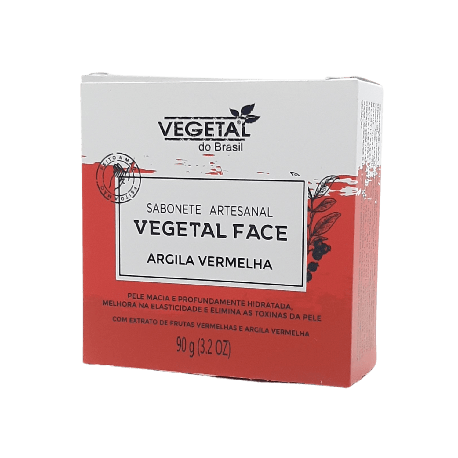 Sabonete Facial Vegetal do Brasil Argila Vermelha 90g