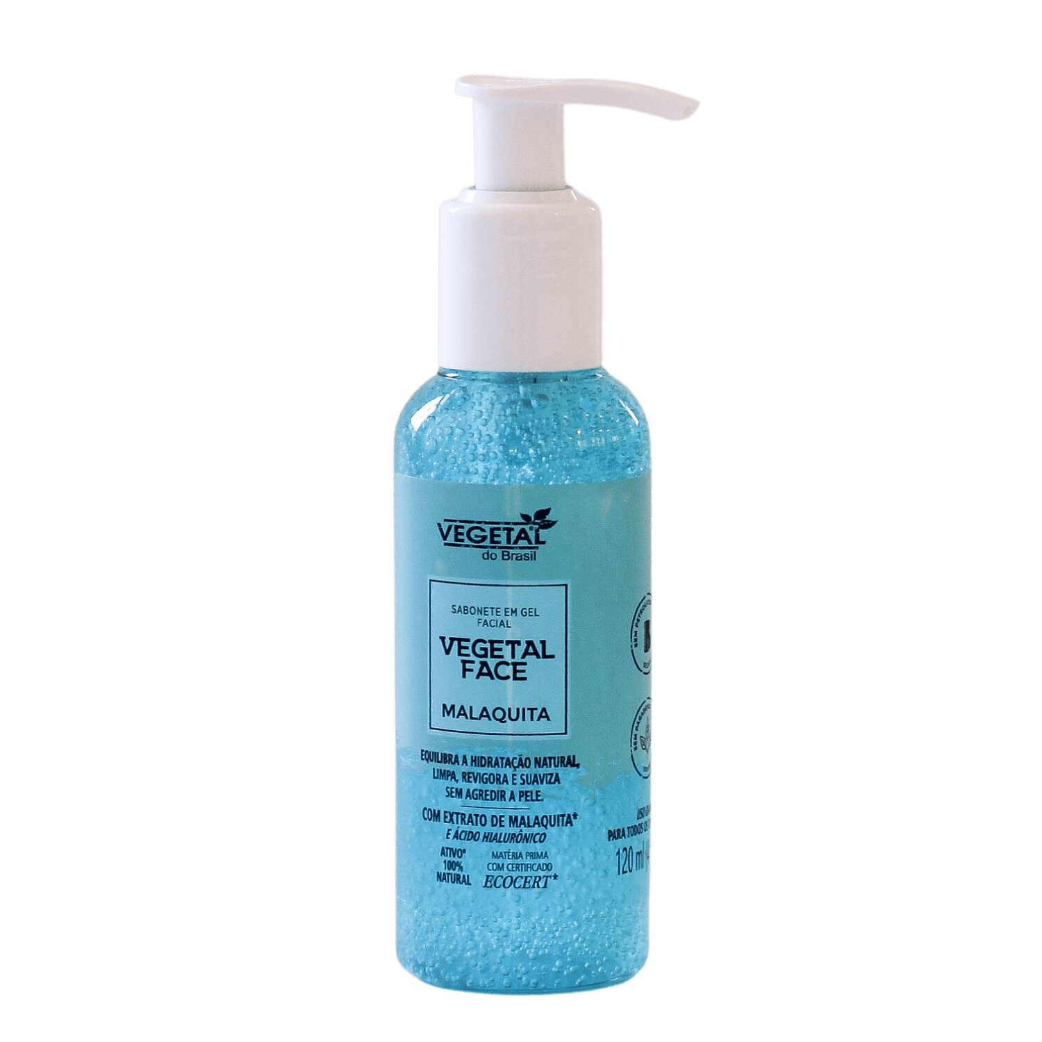 Sabonete Gel Facial Vegetal do Brasil Vegetal Face Malaquita 120ml