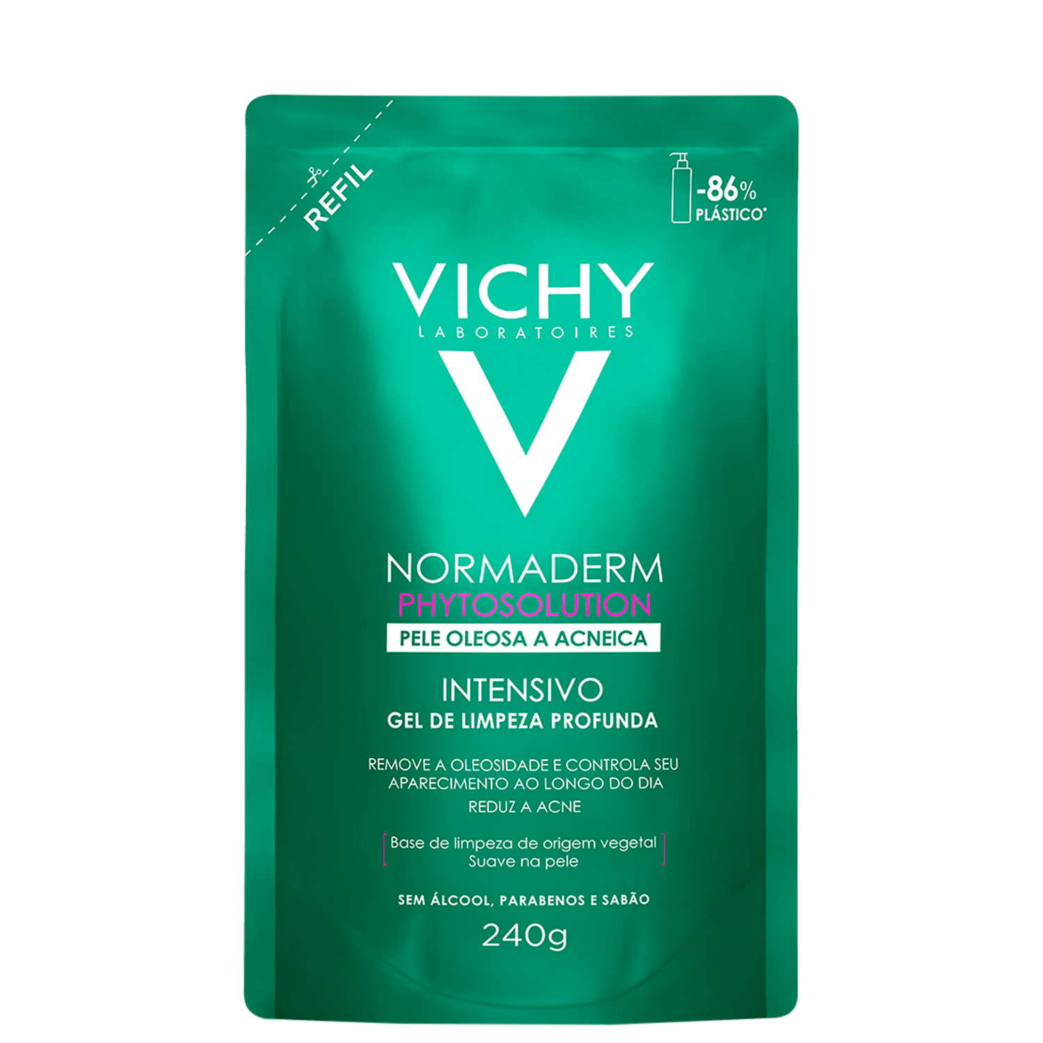 Refil Gel de Limpeza Vichy Normaderm Phytosolution Intensivo 240g
