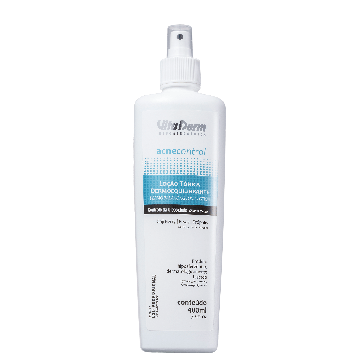 Tonico Facial Vita Derm Acnecontrol Loção Dermoequilibrante 400ml