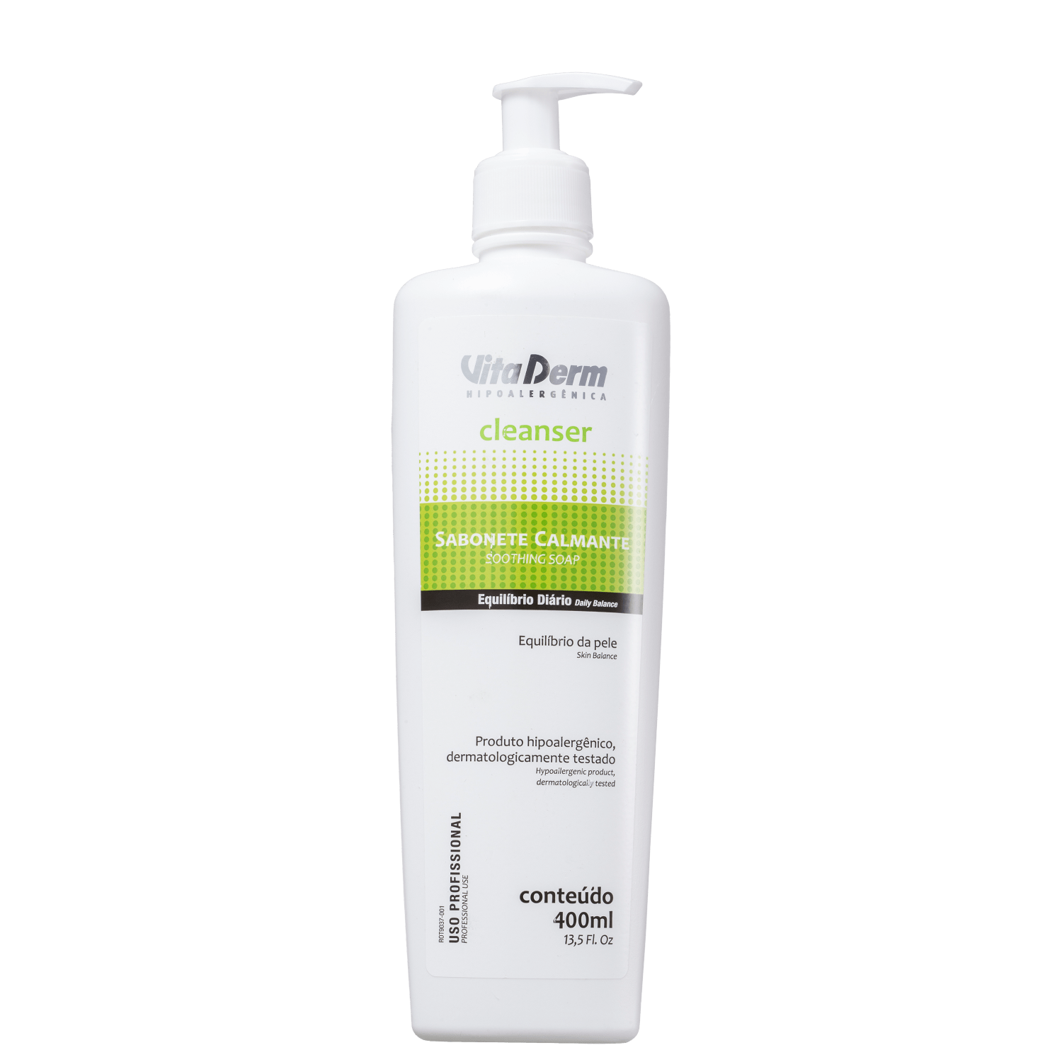 Sabonete Facial Vita Derm Cleanser Calmante 400ml