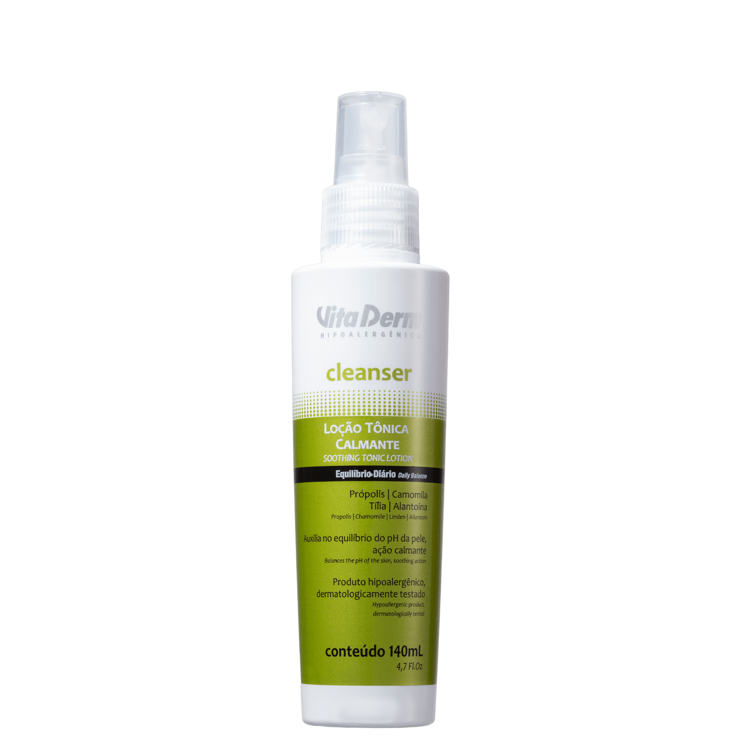 Tonico Facial Vita Derm Cleanser Loção Calmante 140ml
