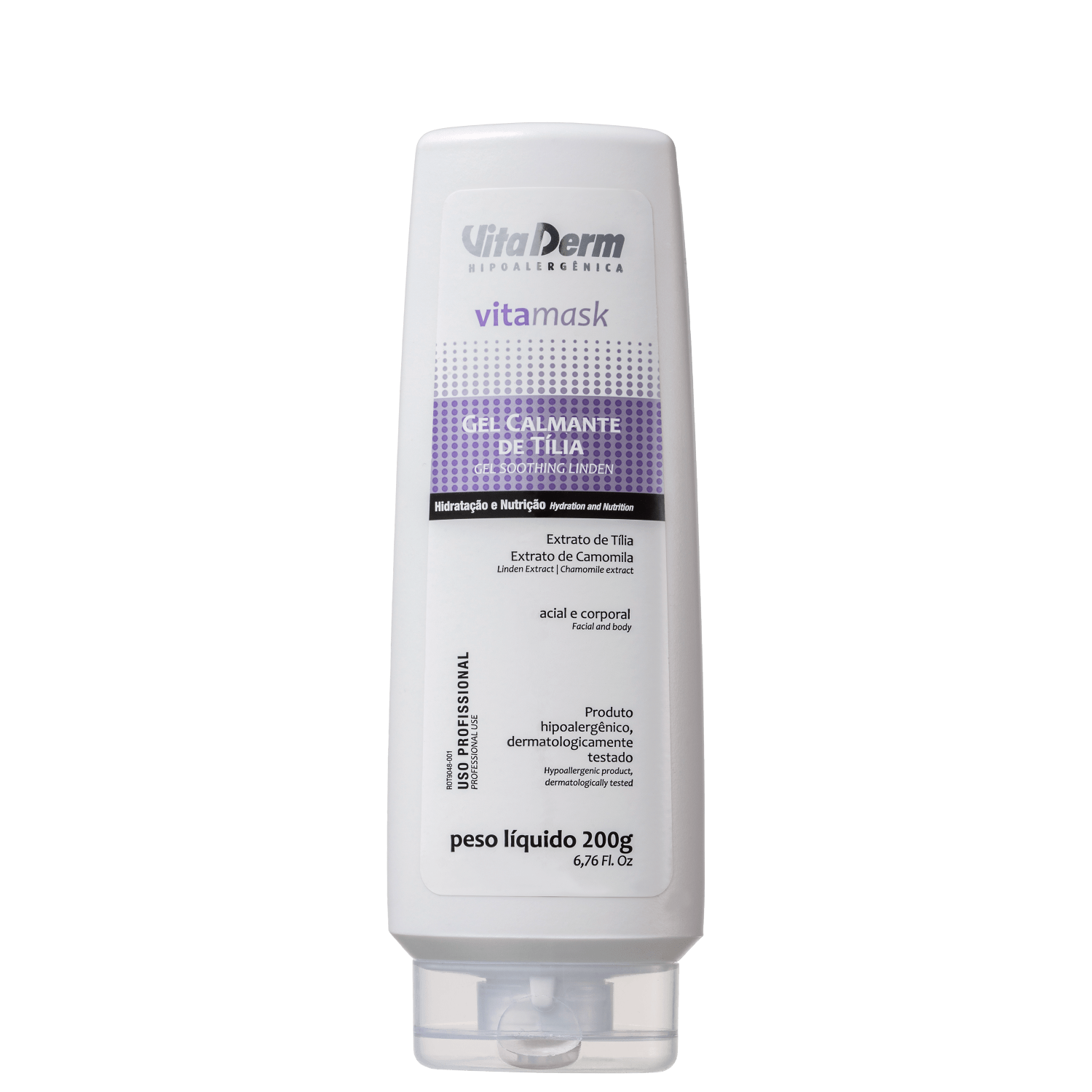 Máscara Facial Vita Derm Vita Mask Gel Calmante de Tília 200g