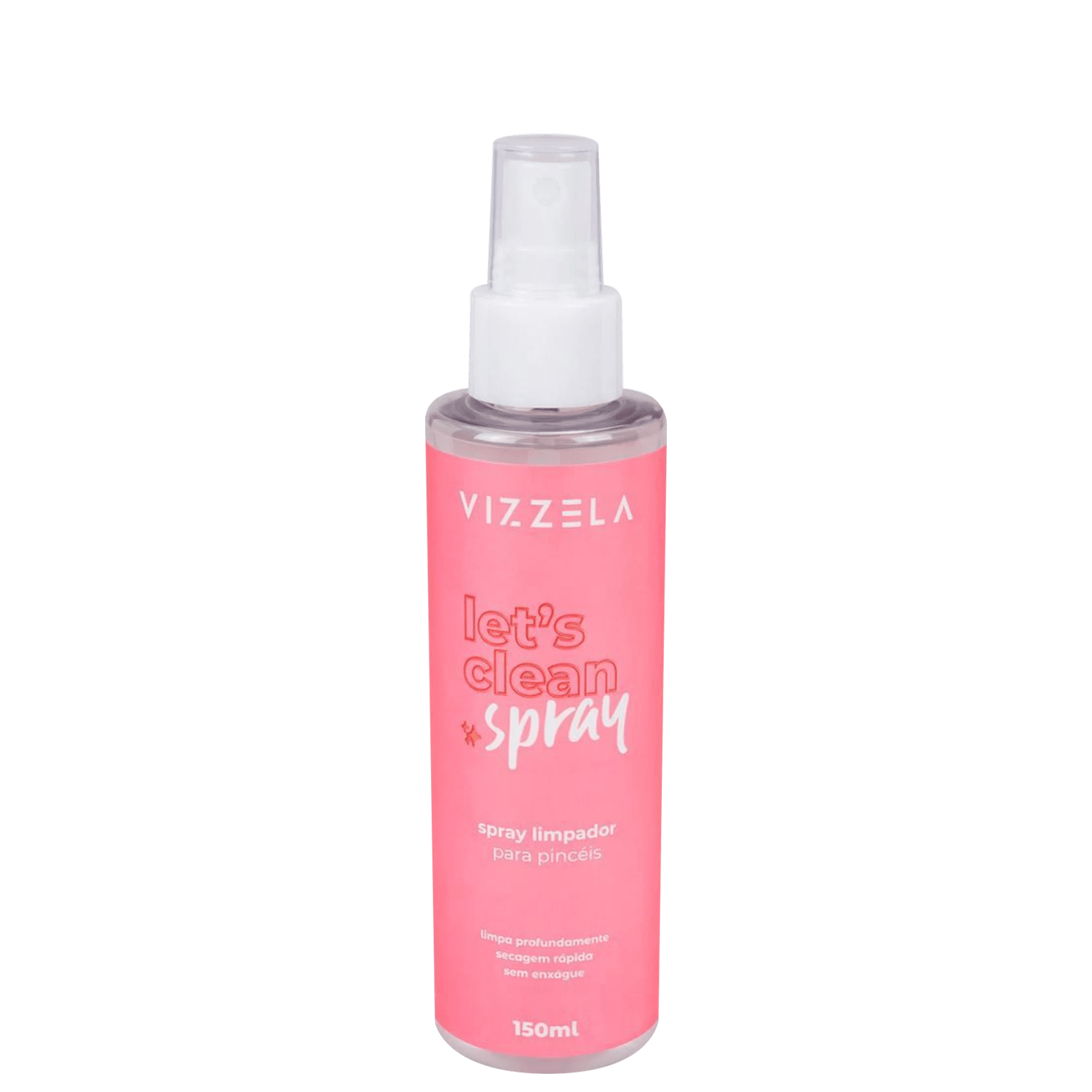 Limpador Vizzela Cosméticos Let’s Clean Spray para Pincéis 150ml