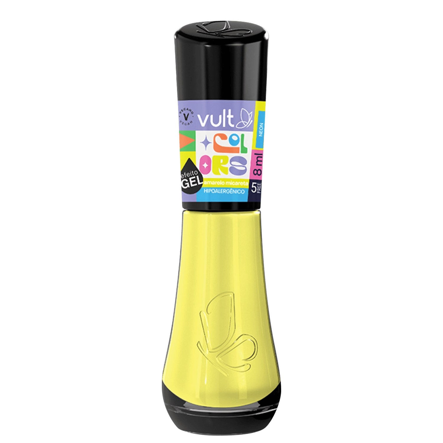 Esmalte Vult Colors Neon Amarelo Micareta 8ml