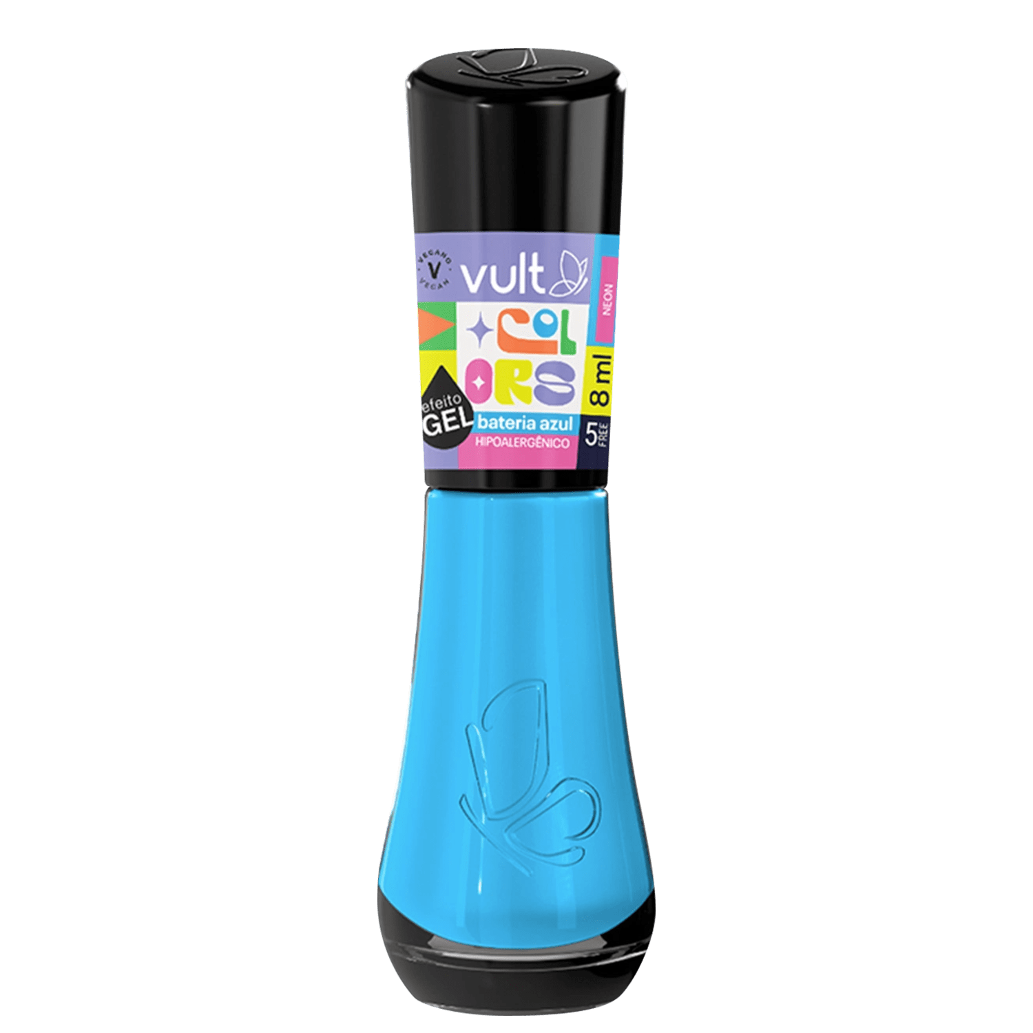 Esmalte Vult Colors Neon Bateria Azul 8ml