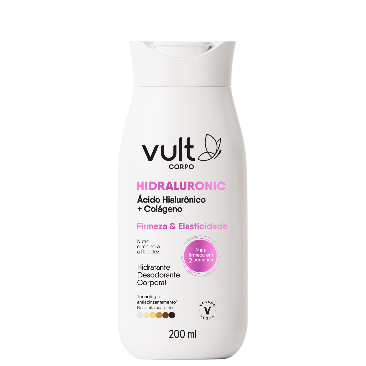 Hidratante Desodorante Corporal Vult Corpo Hidraluronic Firmeza e Elasticidade 200ml