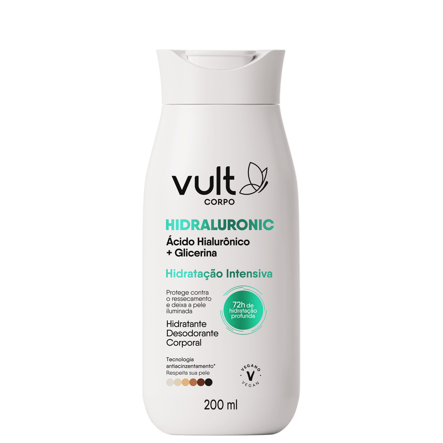 Hidratante Desodorante Corporal Vult Corpo Hidraluronic Hidratação Intensiva 200ml