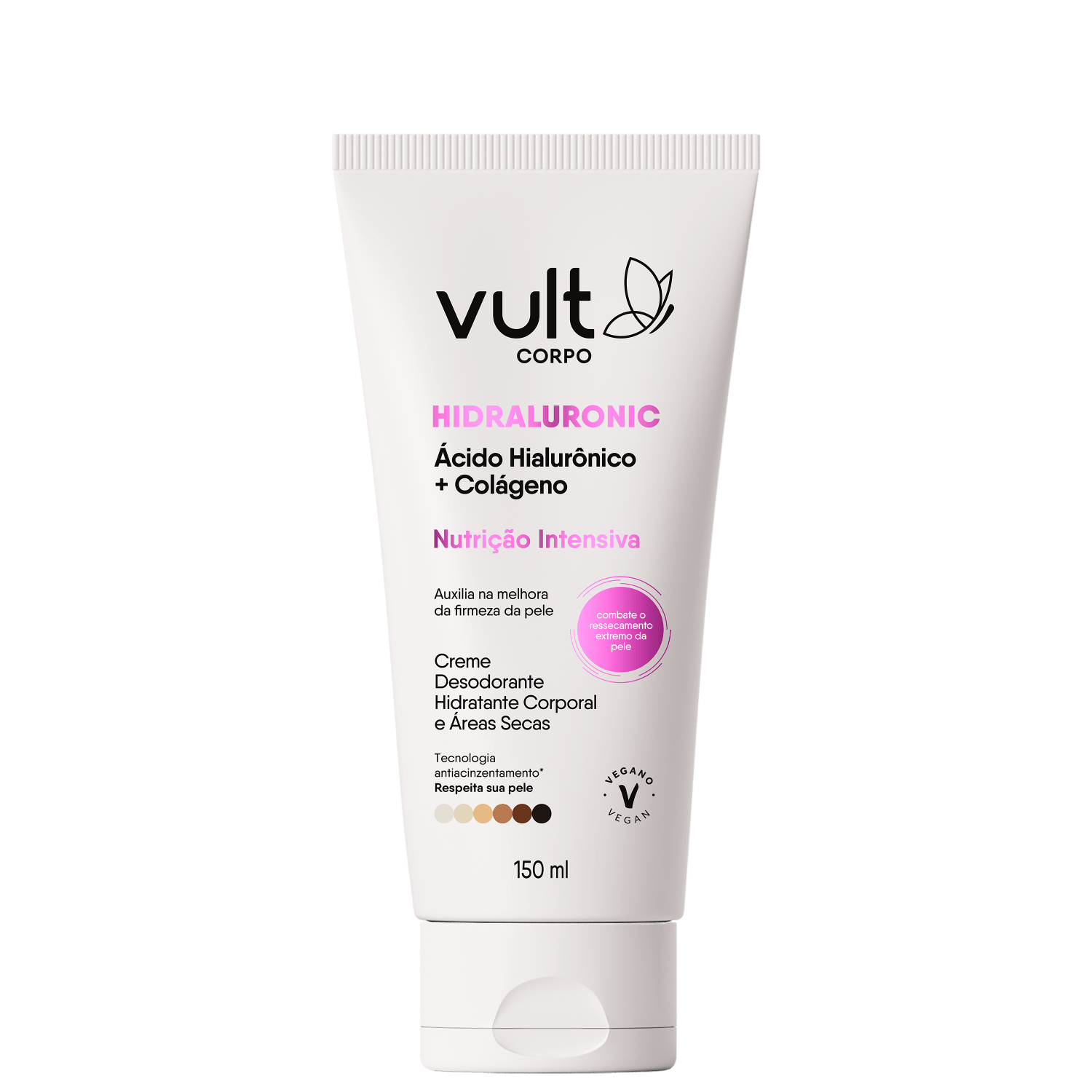 Creme Desodorante Corporal Vult Corpo Hidraluronic Nutrição Intensiva Áreas Secas Hidratante 150ml