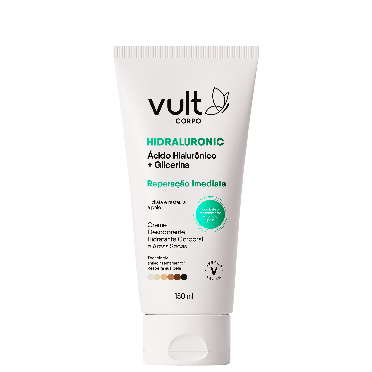 Creme Desodorante Corporal Vult Corpo Hidraluronic Reparação Imediata Áreas Secas Hidratante 150ml