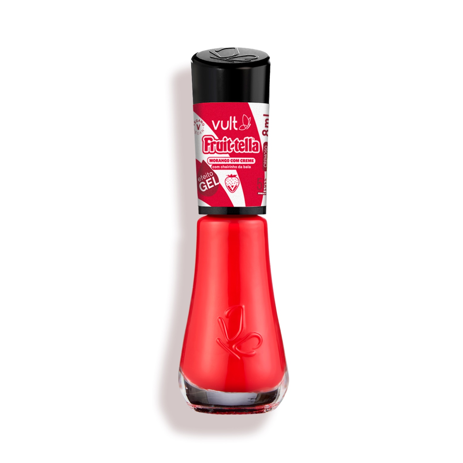 Esmalte Cremoso Vult Fruit-tella® 5FREE Morango com Creme 8ml