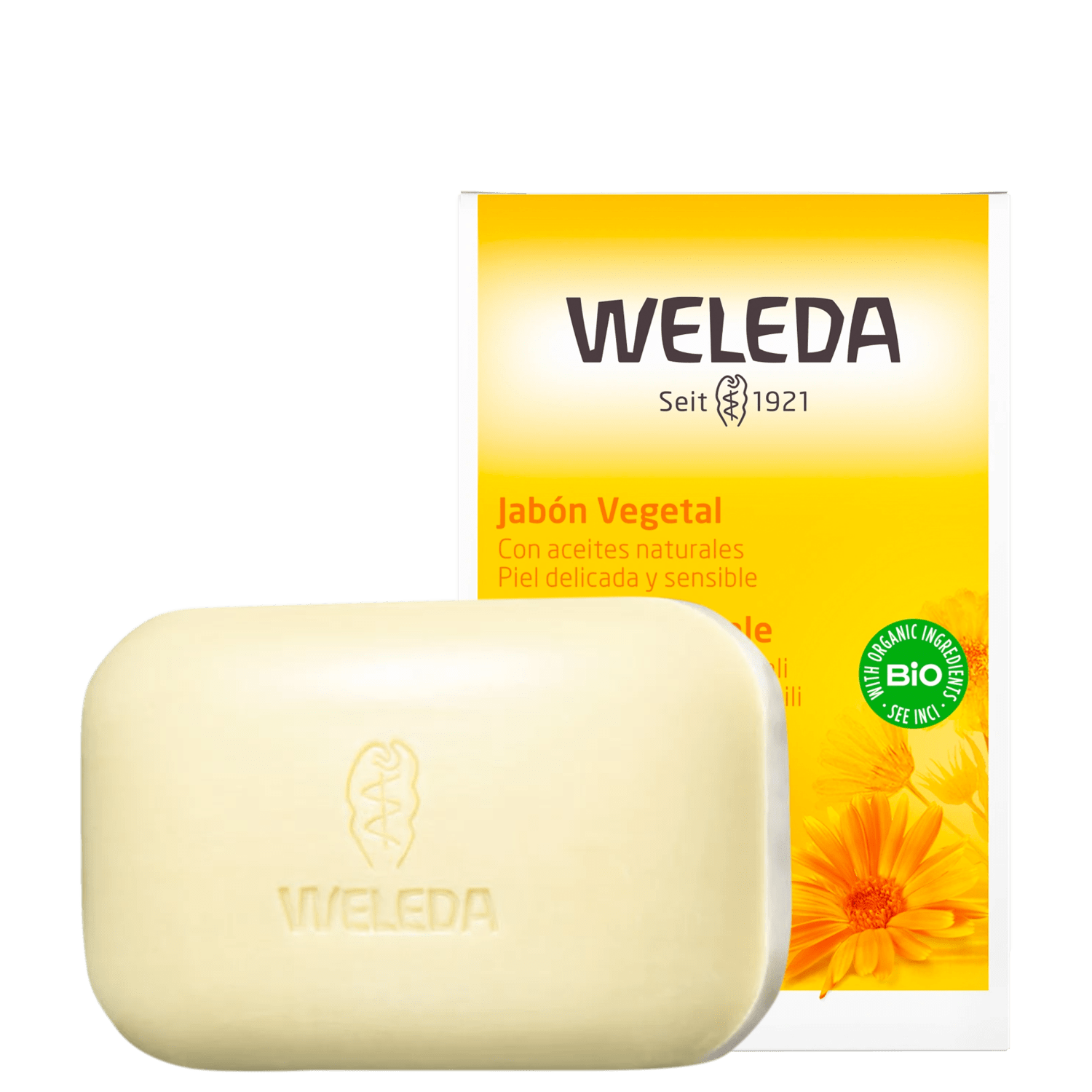 Sabonete Vegetal em Barra Weleda Calêndula 100g