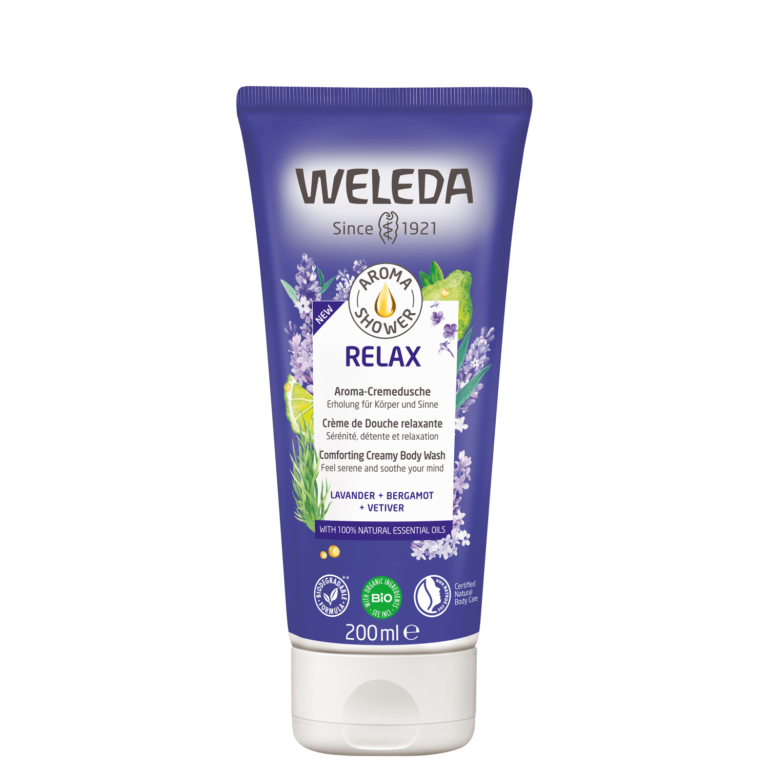 Sabonete Líquido Corporal Weleda Relax Lavanda 200ml