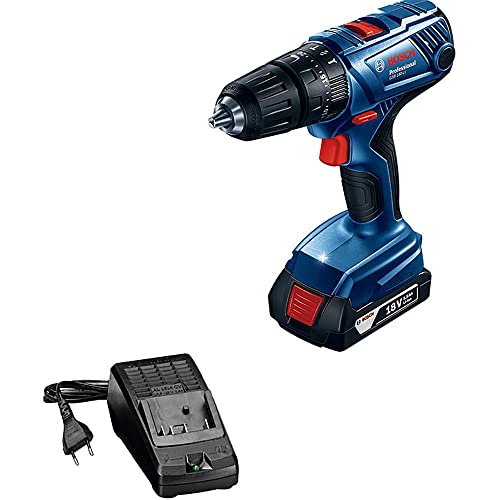 Bosch Parafusadeira e Furadeira de Impacto de ½'' GSB 180-LI, 18V, com 1 bateria, 1 carregador bivolt e 1 maleta