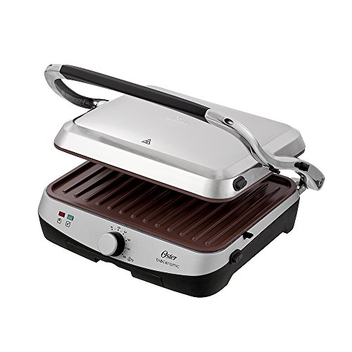 Grill Oster Bioceramic 2 Em 1, 110V, Inox, 1500W, CKSTPA4881