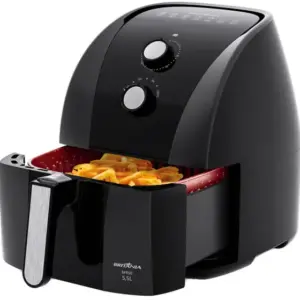 Fritadeira Elétrica Air Fryer Britânia Redestone Preta 5,2L com Timer BFR50 Fritadeira Elétrica Air Fryer Britânia Redestone Preta 5,2L com Timer BFR50