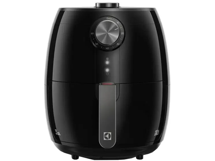 Fritadeira Elétrica Air Fryer Electrolux Efficient por Rita Lobo Preta 3,2L com Timer EAF15