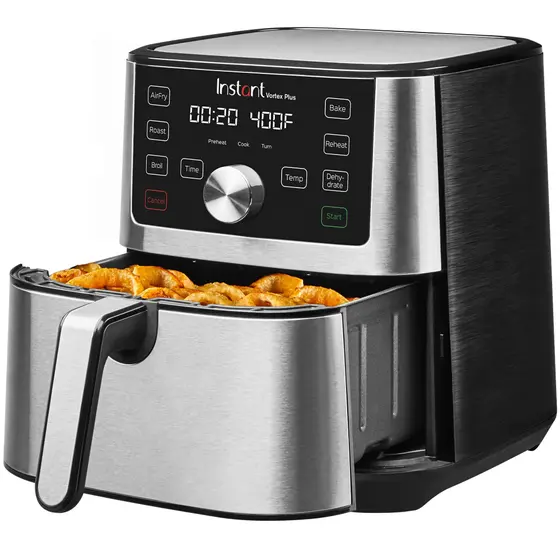 Air Fryer Instant Vortex Plus 6QT XL 6 em 1 – Preta e Lavável na Lava-Louças