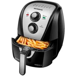 Fritadeira Elétrica Air Fryer Mondial Family Preto 4L com Timer AFN-40-BI Fritadeira Elétrica Air Fryer Mondial Family Preto 4L com Timer AFN-40-BI