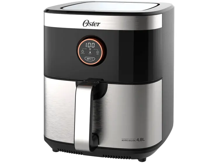 Fritadeira Elétrica Air Fryer Oster Black Inox 4,8L com Timer
