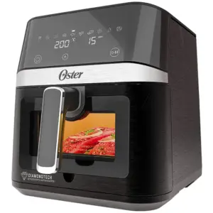 Fritadeira Elétrica Air Fryer Oster DiamondTech Preto e Prata 6L com Timer Fritadeira Elétrica Air Fryer Oster DiamondTech Preto e Prata 6L com Timer