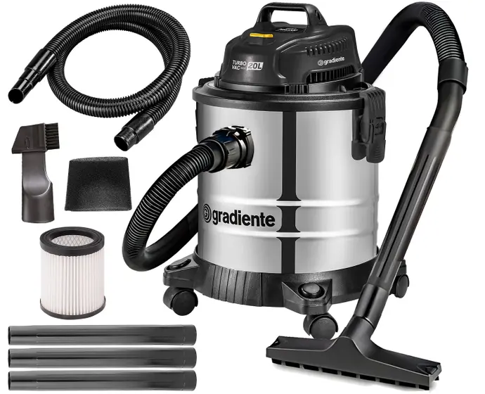 Aspirador de Pó Gradiente 1200W 20L Inox 127V PGAC200