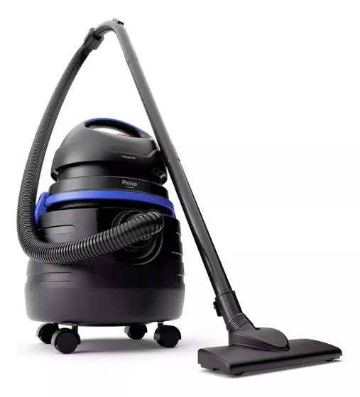 Aspirador de Pó e Água Philco 1500W Preto e Azul 110V PAS80