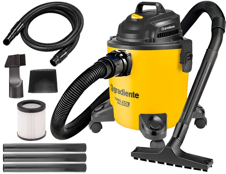 Aspirador de Pó e Água Profissional Gradiente 1200W 20L 127V