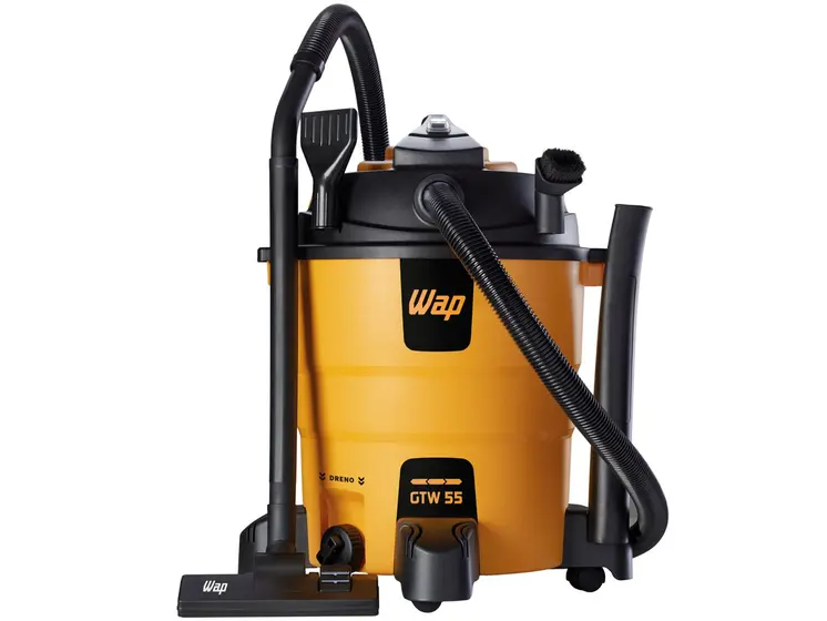 Aspirador de Pó e Água Profissional WAP GTW 55 1600W Preto e Amarelo