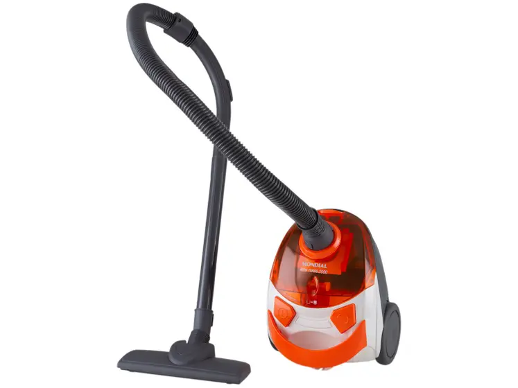 Aspirador de Pó Mondial 1500W Filtro HEPA Branco e Laranja AP-15
