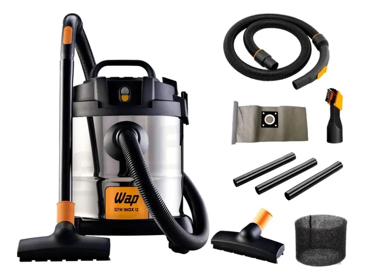 Aspirador de Pó e Água WAP GTW Inox 12 12L Aço Inoxidável 110V