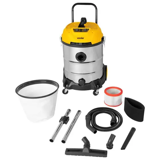 Aspirador de Pó e Líquidos Vonder 2400W 60L Duplo Motor Inox 220V APV 2460