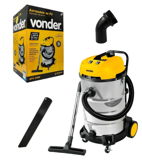 Aspirador de Pó e Líquidos Vonder 2400W 80L 220V APV 2480