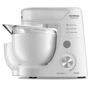 Batedeira Planetária Mondial Branco/Inox 220V
