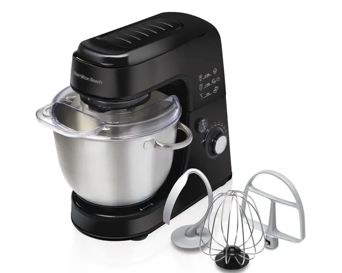 Batedeira Planetária Hamilton Beach 3.8L 300W 7 Velocidades Preta/Prata 127V