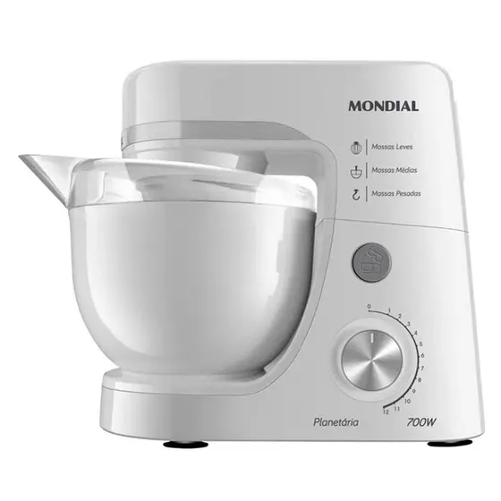 Batedeira Planetária Mondial Premium 700W Branca 110V BP-03W