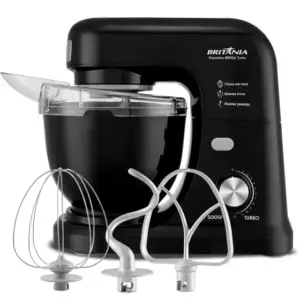 Batedeira Planetária Britânia 4L 500W 12 Velocidades Preta 110V BBPE01 Batedeira Planetária Britânia 4L 500W 12 Velocidades Preta 110V BBPE01