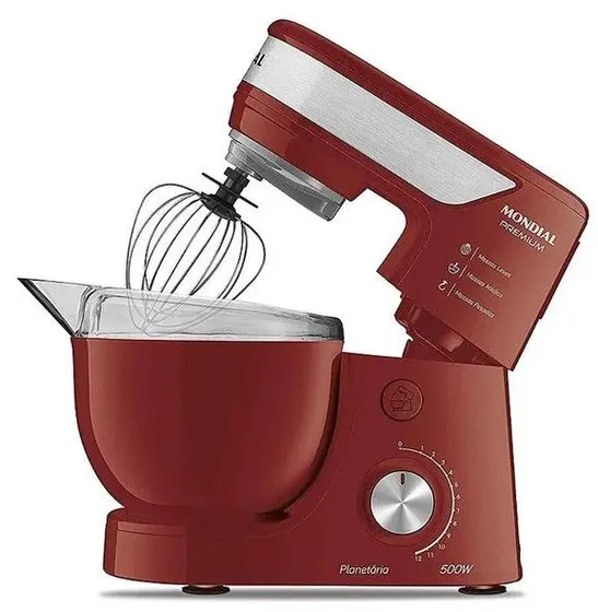 Batedeira Planetária Mondial Ultra Turbo 500W Vermelha 220V