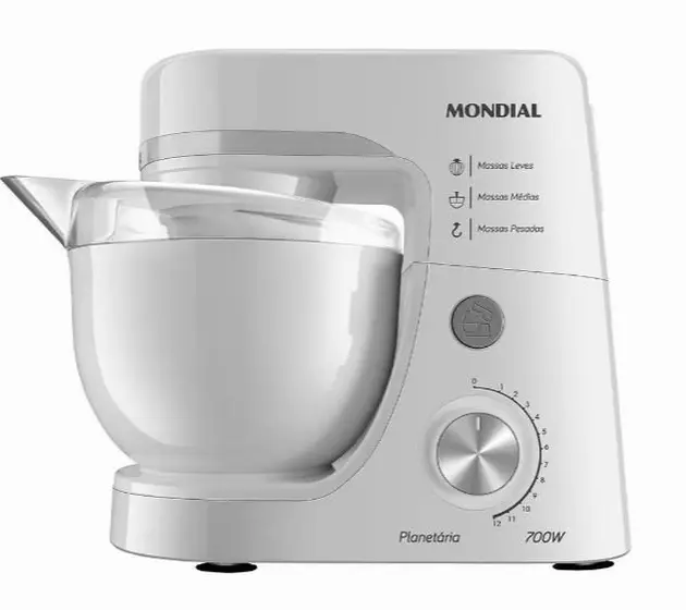 Batedeira Planetária Mondial Ultra Turbo 700W Branca 127V