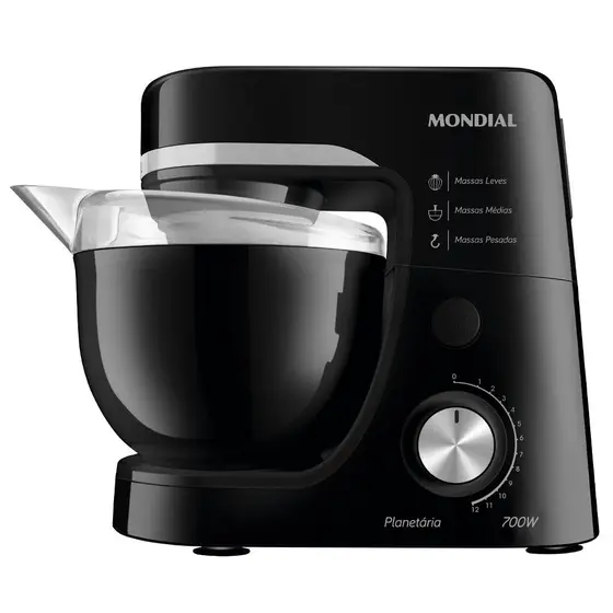 Batedeira Planetária Mondial Preta 127V BP-03