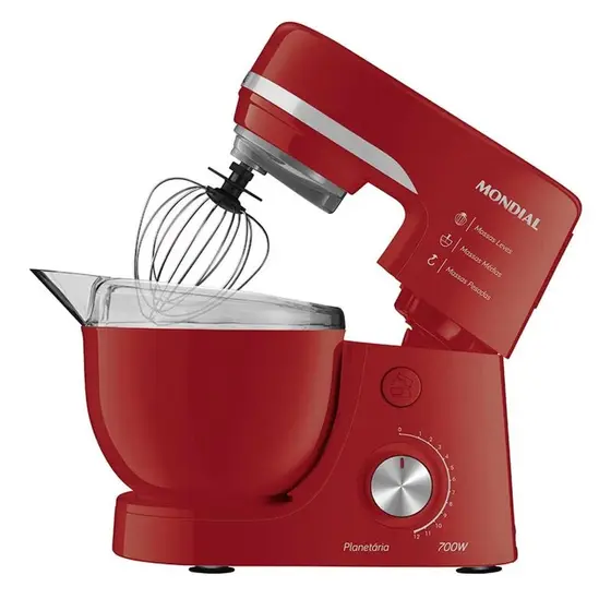 Batedeira Planetária Mondial Premium 700W Vermelha 110V BP-03