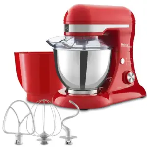 Batedeira Planetária Philco Turbo Double Bowl 600W Inox