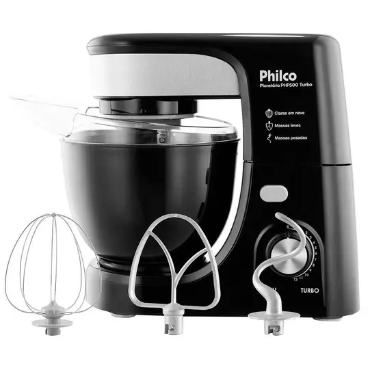 Batedeira Planetária Philco Turbo 4.5L 700W 12 Velocidades PHP500