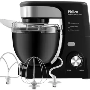 Batedeira Planetária Philco Turbo 4L 775W 12 Velocidades Preta PBP775P Batedeira Planetária Philco Turbo 4L 775W 12 Velocidades Preta PBP775P