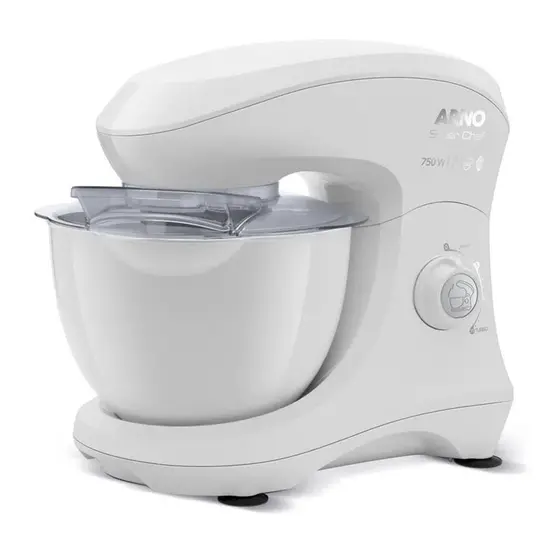 Batedeira Planetária Arno Super Chef 750W 15 Velocidades Branca com 3 Batedores
