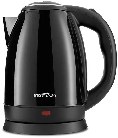 Chaleira Elétrica Bule Britânia 1.8L Preto com Desligamento Automático 127V